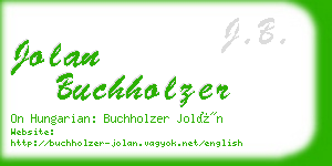jolan buchholzer business card